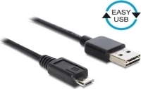 Powertech Regular USB 2.0 to micro USB Cable Μαύρο 2m (CAB-U062)