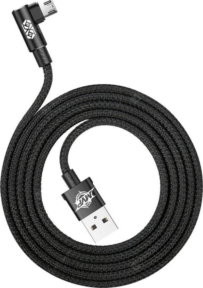 Baseus MVP Braided USB 2.0 to micro USB Cable Μαύρο 2m (CAMMVP-B01)