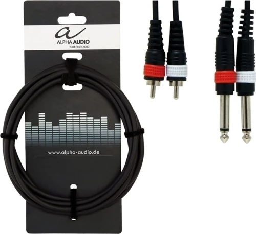 Alpha Audio Cable 6.3mm male - RCA male 3m (190210)