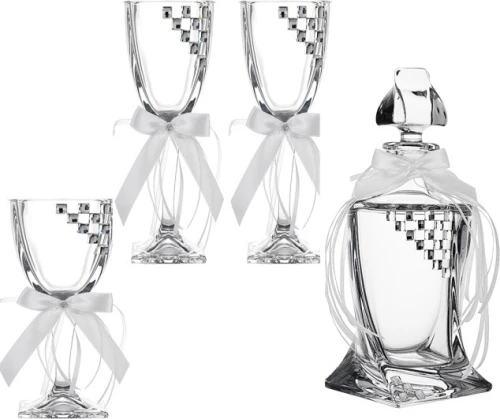 Καράφα και ποτήρι κρυστάλλινο με πέτρες swarovski SET2036