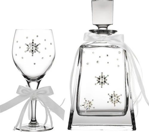 Καράφα και ποτήρι κρυστάλλινο με πέτρες swarovski K2014-PK2014