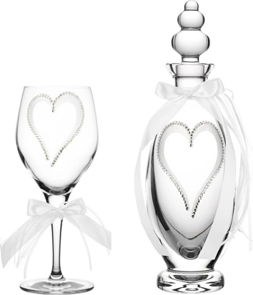 Καράφα και ποτήρι κρυστάλλινο με πέτρες swarovski K2027-PK2027