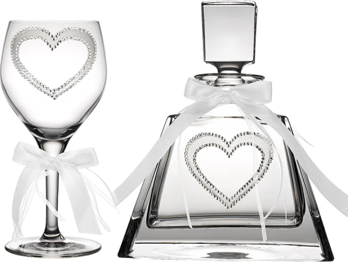 Καράφα και ποτήρι κρυστάλλινο με πέτρες swarovski K2006-PK2006