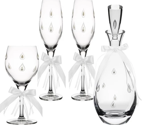 Καράφα και ποτήρι κρυστάλλινο με πέτρες swarovski SET2008