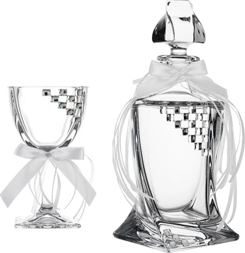 Καράφα και ποτήρι κρυστάλλινο με πέτρες swarovski K2036-PK2036