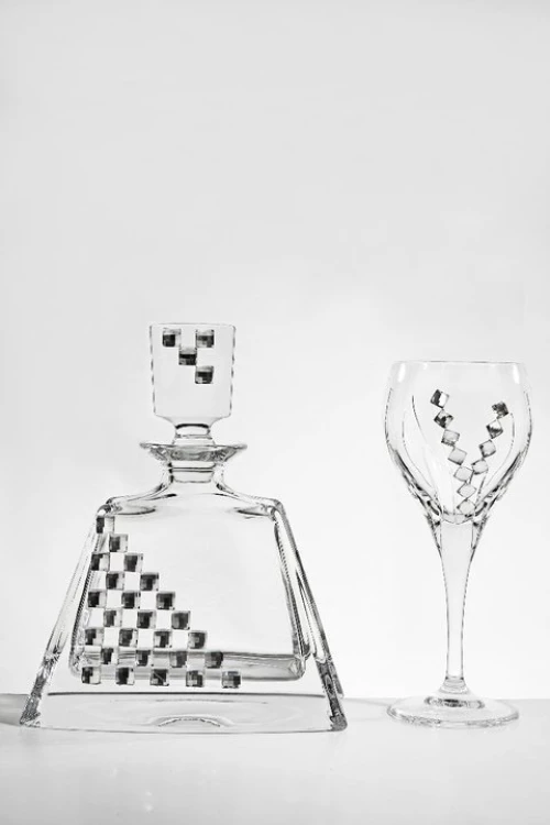 Καράφα και ποτήρι κρυστάλλινο με πέτρες swarovski K-PK2013