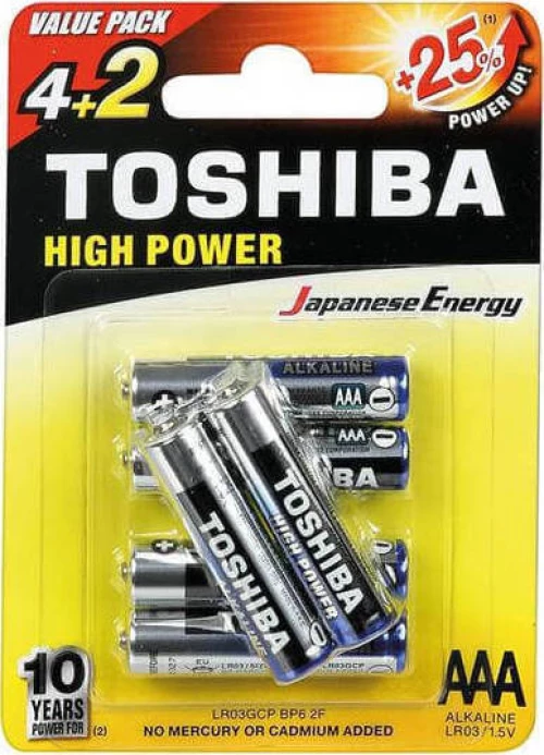 Toshiba High Power AAA (6τμχ)