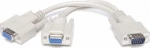 Powertech VGA male - 2x VGA female 0.20m (CAB-G006)
