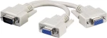 Powertech VGA male - 2x VGA female 0.20m (CAB-G006)