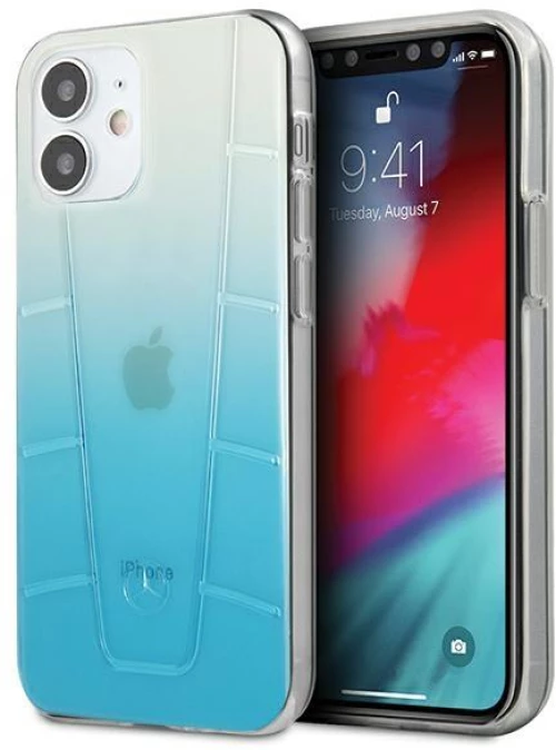 Mercedes MEHCP12SCLGBL iPhone 12 mini 5,4" blue hardcase Transparent Line