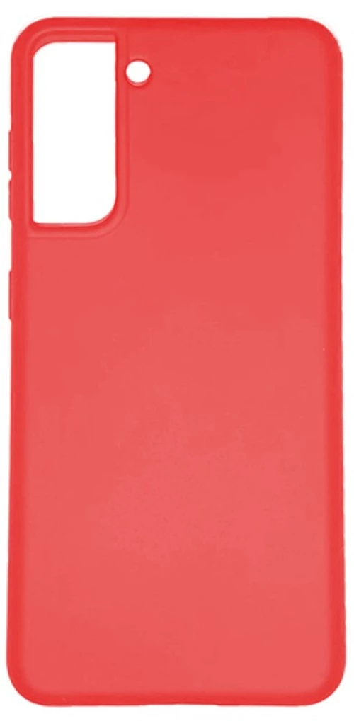 100.0763 Silky and Soft Touch Finish Back Cover Case RED FOR SAMSUNG GALAXY S21
