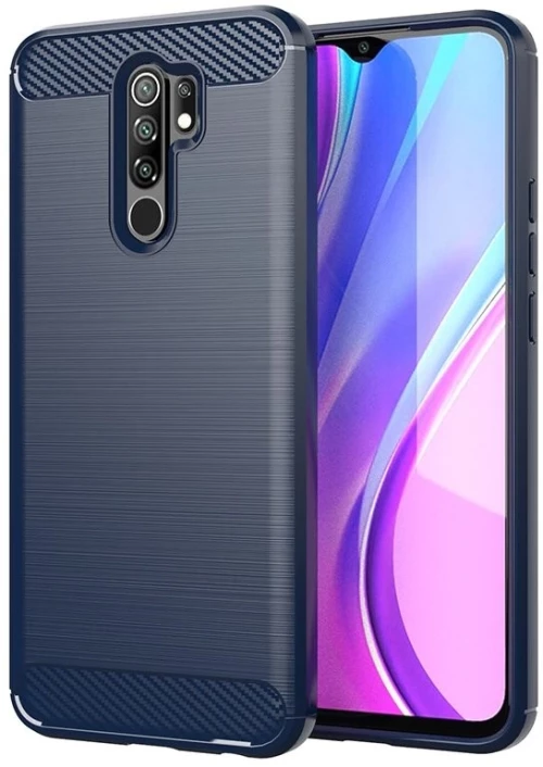 Θήκη Carbon Flexible TPU για Xiaomi Redmi 9 - Μπλε