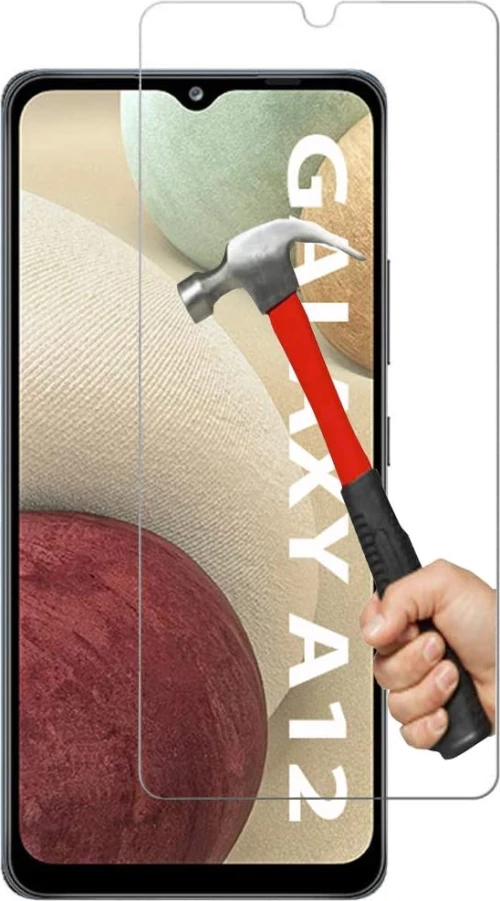 Galaxy A12 Tempered Glass Screen Protector Easy Bubble-Free Installation Ultra Clear shatterproof with 9H Hardness