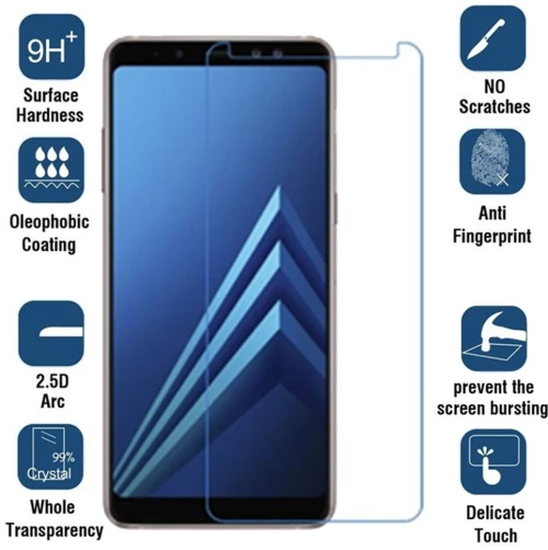 Samsung Galaxy A8 2018 Screen Protector, Tempered Glass Screen Protector, [9H Hardness] [Anti Scratch] [Shatter Proof] [ Easy Installation]