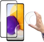 Wozinsky Full Cover Flexi Nano Glass Hybrid Screen Protector with frame for Samsung Galaxy A72 4G black