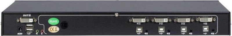 KVM Switch Inter-Tech AS-9104DA RackmountDVI,4xDVI/USB/Audio