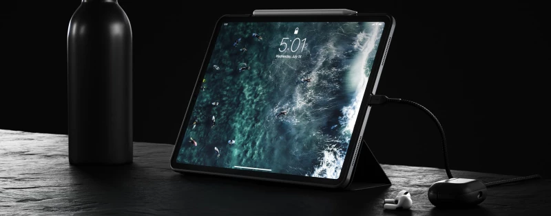 NOMAD θήκη δερμάτινη Folio για Apple iPad Pro 12.9 2018, 2020 - ΜΑΥΡΟ - NM-NM2IC10H00