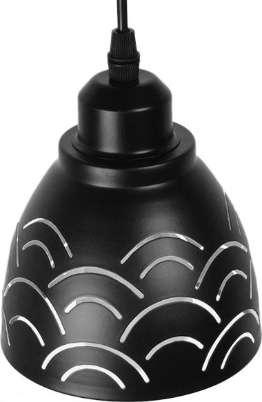 GloboStar Cloud Κρεμαστό Φωτιστικό Μοντέρνο Μονόφωτο Καμπάνα Μαύρο