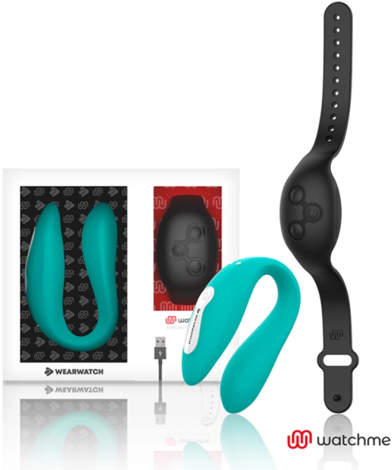 WEARWATCH DUAL PLEASURE WIRELESS TECHNOLOGY WATCHME AQUAMARINE/JET BLACK