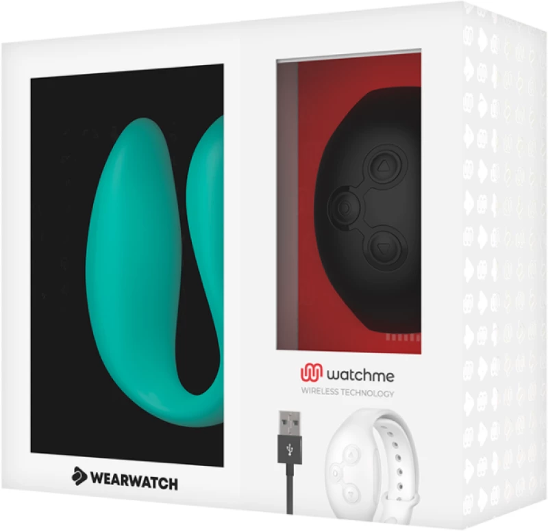 WEARWATCH DUAL PLEASURE WIRELESS TECHNOLOGY WATCHME AQUAMARINE/JET BLACK