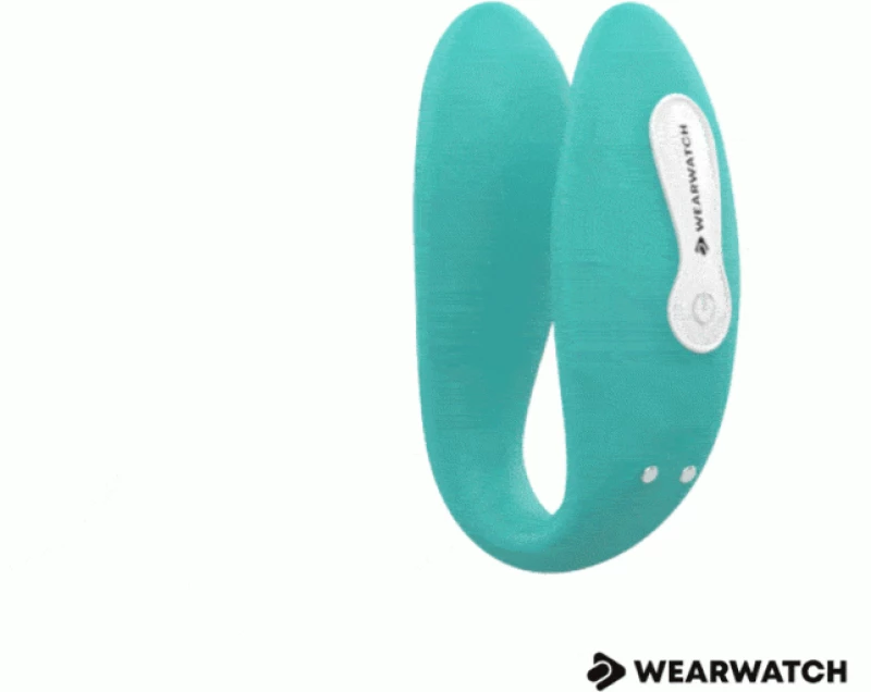 WEARWATCH DUAL PLEASURE WIRELESS TECHNOLOGY WATCHME AQUAMARINE/JET BLACK