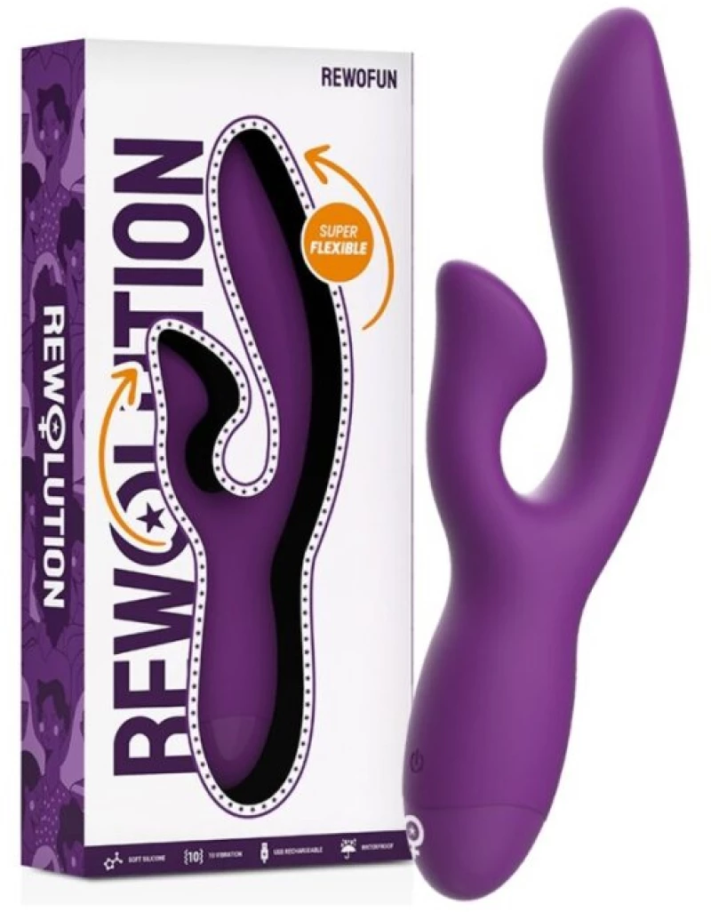 REWOLUTION REWOFUN FLEXIBLE VIBRATOR WITH RABBIT