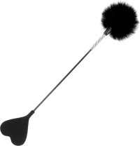 DARKNESS FEATHER CROP BLACK 50cm