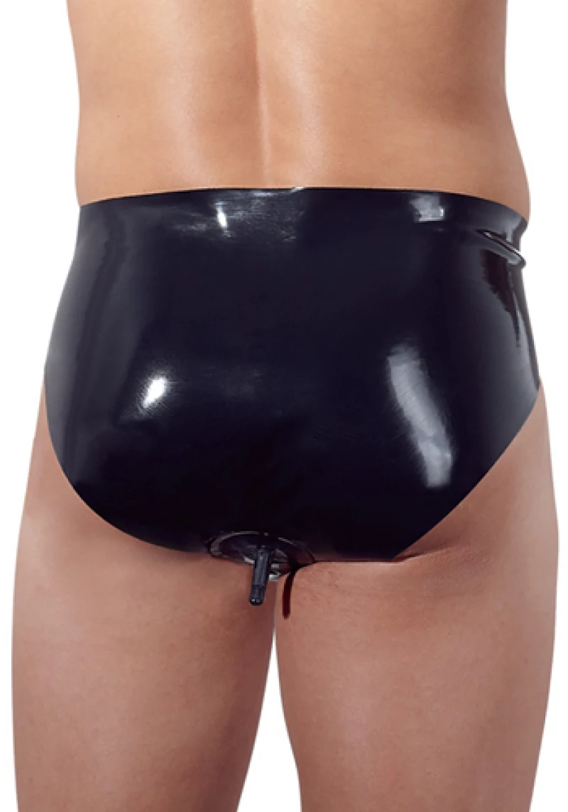 Men's Latex Briefs with Plug