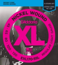 Daddario EXL170-5SL Nickel Wound, 5-string, Super Long Scale - 45-130