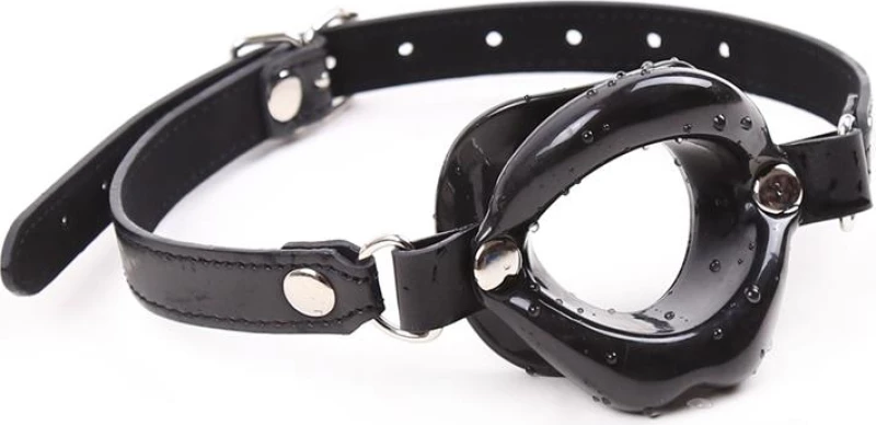 FETISH ADDICT MOUTH SHAPED GAG BLACK - ΦΙΜΩΤΡΟ ΣΕ ΣΧΗΜΑ ΣΤΟΜΑΤΟΣ
