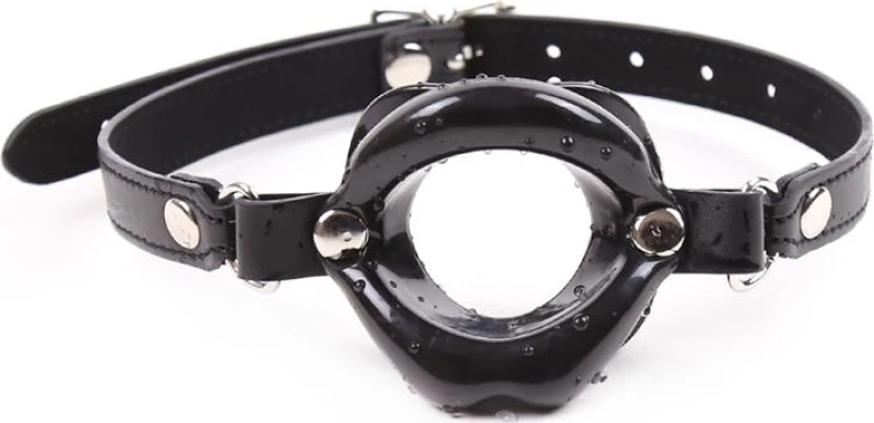 FETISH ADDICT MOUTH SHAPED GAG BLACK - ΦΙΜΩΤΡΟ ΣΕ ΣΧΗΜΑ ΣΤΟΜΑΤΟΣ