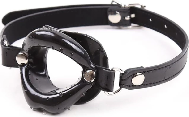 FETISH ADDICT MOUTH SHAPED GAG BLACK - ΦΙΜΩΤΡΟ ΣΕ ΣΧΗΜΑ ΣΤΟΜΑΤΟΣ