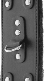 DARKNESS WRIST RESTRAINTS BLACK WITH FUR
