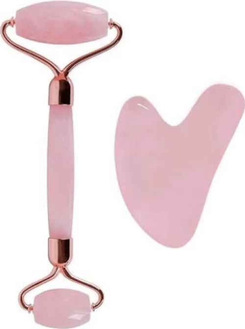 Pink Quartz Roller & Gua Sha