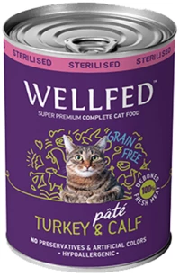 Wellfed Sterilised Γαλοπούλα/Μοσχάρι Πατέ 400gr
