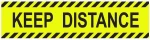 Αυτοκόλλητη επιγραφή ″KEEP DISTANCE″ 32x8cm