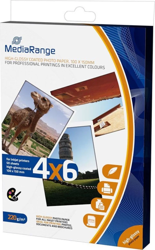 MediaRange High Glossy Photo Paper A6 220gr 50 Φύλλα