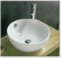 Gloria Creso 21 Επικαθήμενος Νιπτήρας Πορσελάνης 44x44cm Λευκός